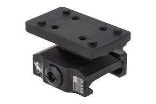 Black anodized absolute co-witness mount made from lightweight aluminum